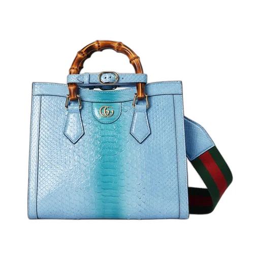Gucci Diana small python tote bag