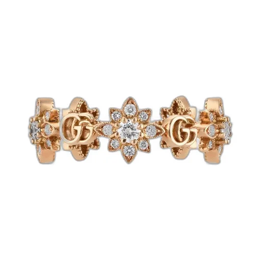 Flora 18k diamond ring