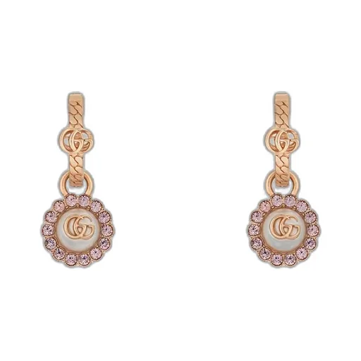 Double G flower hoop earrings