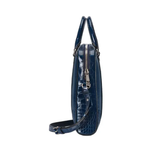 Crocodile briefcase with Double G