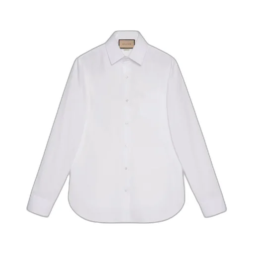 Cotton shirt with Double G embroidery
