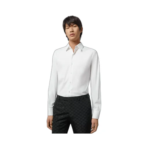 Stretch cotton poplin shirt