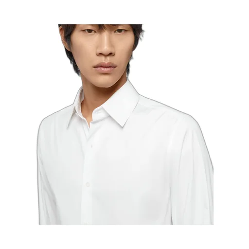 Stretch cotton poplin shirt