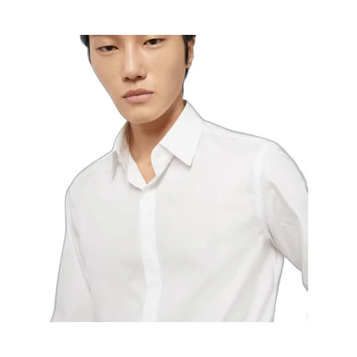 Cotton poplin shirt with Double G