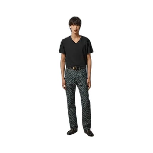 Cotton T-shirt with Double G