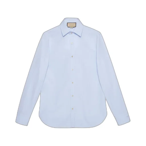 Cotton poplin shirt with Double G