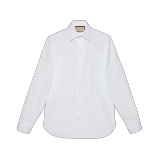 Cotton poplin shirt with Double G