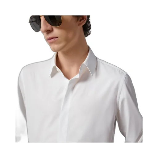 Cotton poplin shirt with Double G