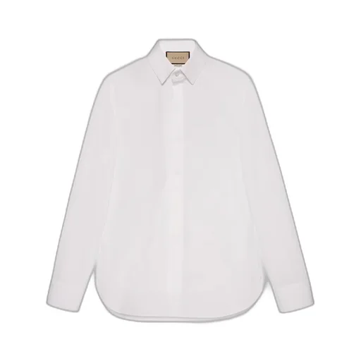 Cotton poplin shirt with Double G