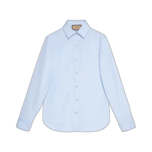 Cotton poplin shirt with Double G