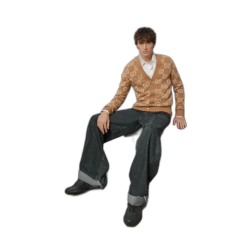 Cotton silk shirt with Double G