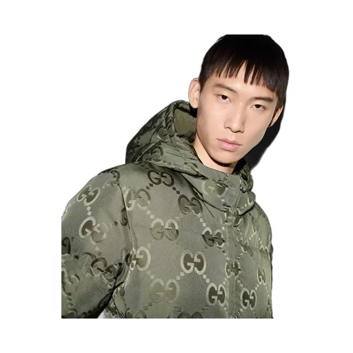 Jumbo GG canvas down jacket