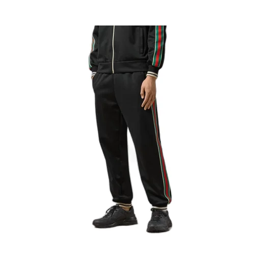 Technical jersey track bottoms