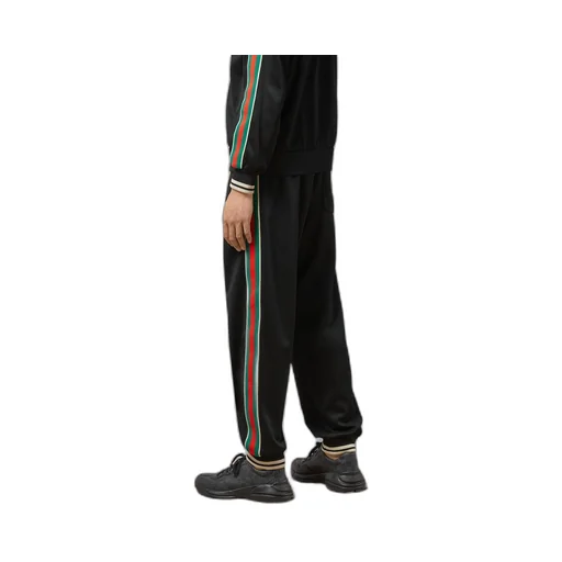 Technical jersey track bottoms