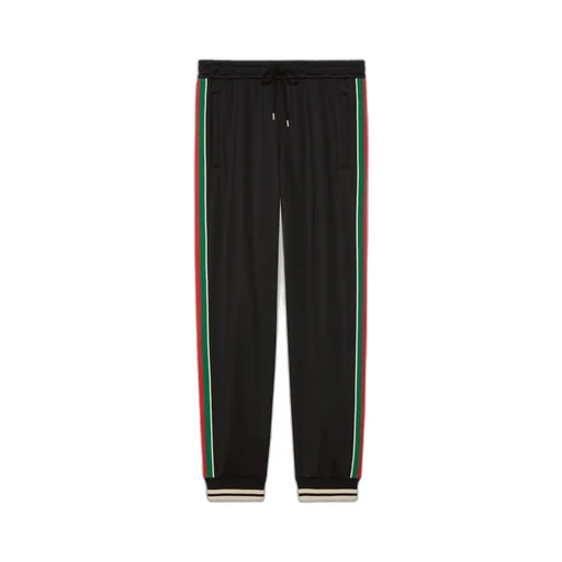 Technical jersey track bottoms