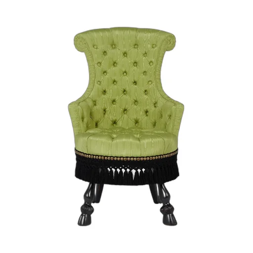Floral jacquard armchair
