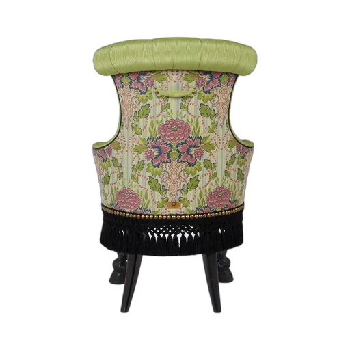 Floral jacquard armchair