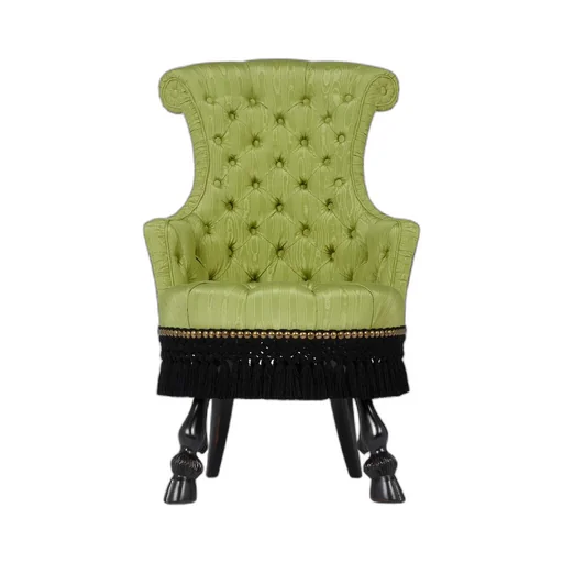 Floral jacquard armchair