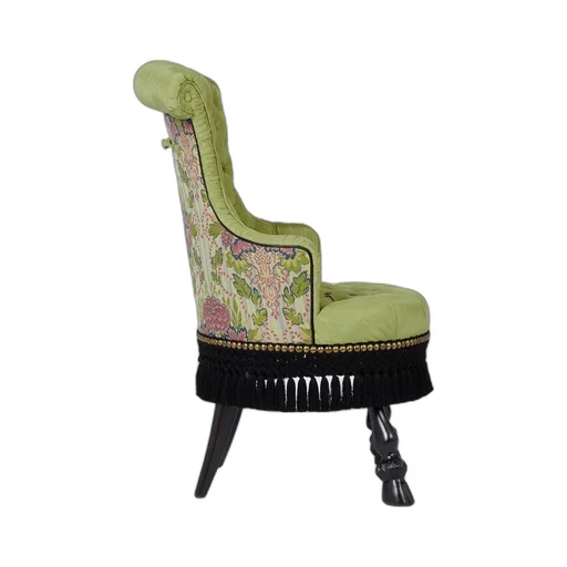 Floral jacquard armchair