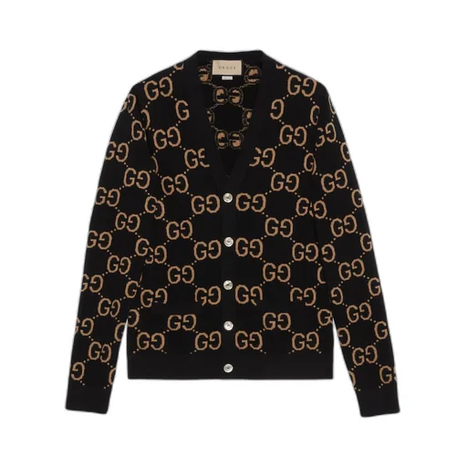 GG wool jacquard cardigan