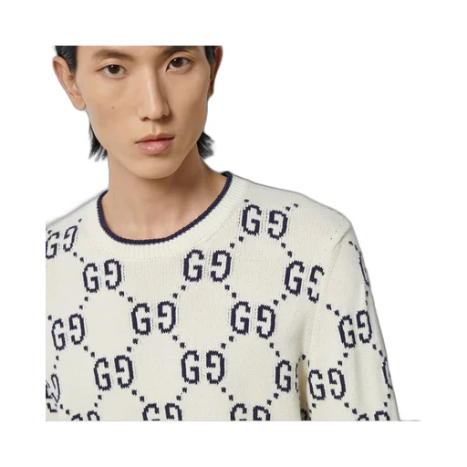 GG cotton knit sweatshirt