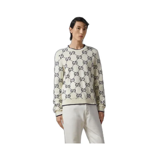 GG cotton knit sweatshirt