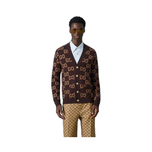 GG wool jacquard cardigan