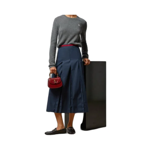 Cotton poplin skirt with Web