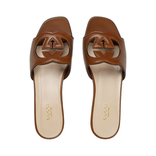 Women's Interlocking G cut-out slide sandal