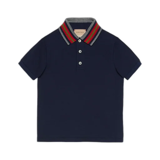 Children's cotton polo top with Web