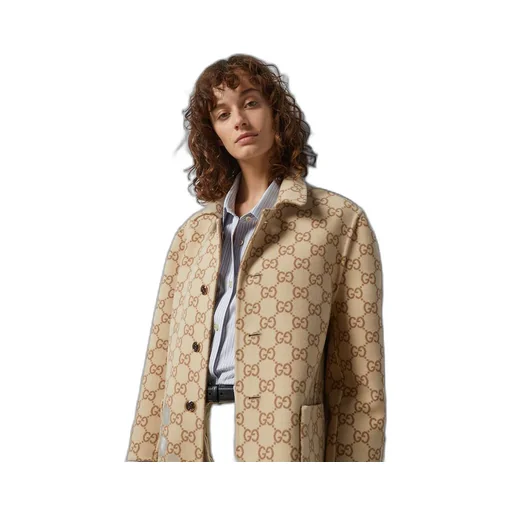 Reversible GG wool coat