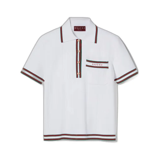 Stretch viscose polo top