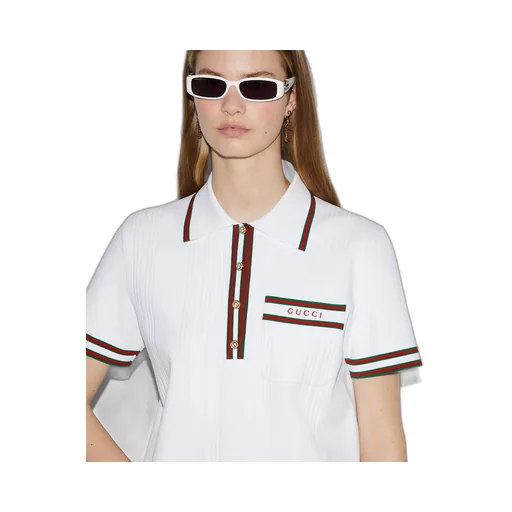 Stretch viscose polo top