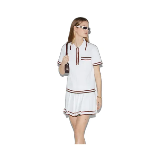 Stretch viscose polo top