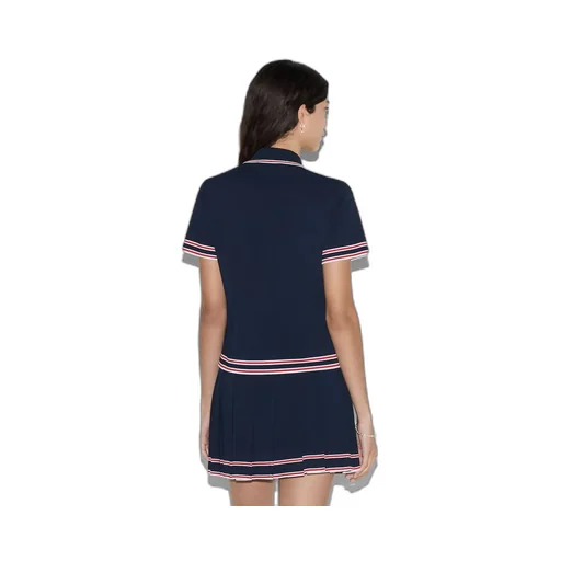 Polo top with striped trim