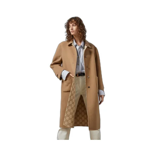 Reversible GG wool coat