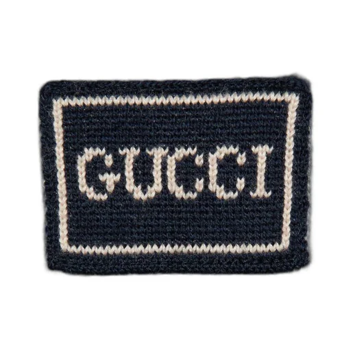 Wool jumper with Gucci patch