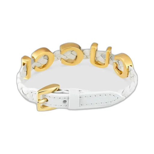 Leather 'Gucci' bracelet