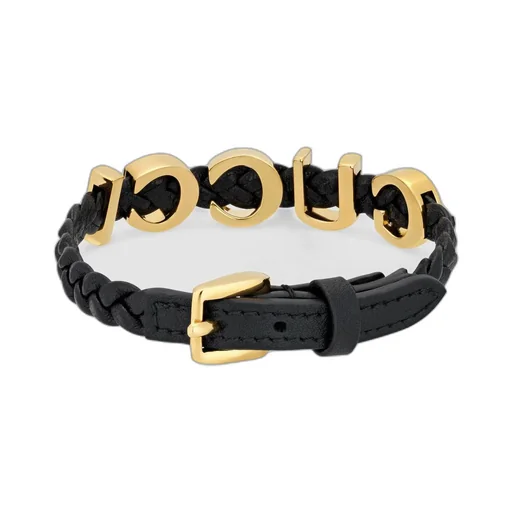 Leather 'Gucci' bracelet