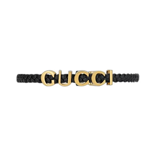 Leather 'Gucci' necklace