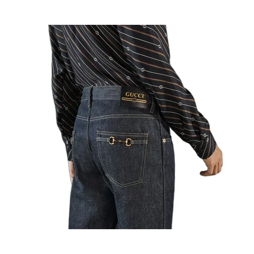Tapered denim trouser