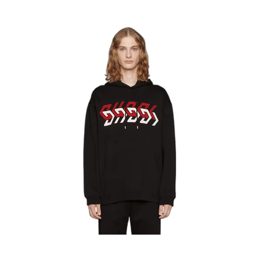 Jersey sweatshirt with Gucci mirror print