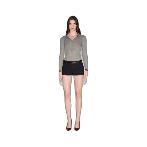 GG canvas and leather shorts