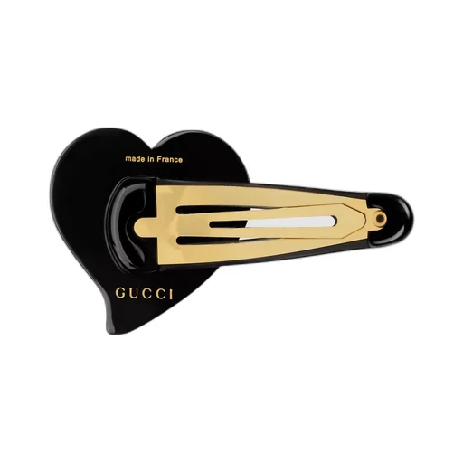 Interlocking G heart hair clip