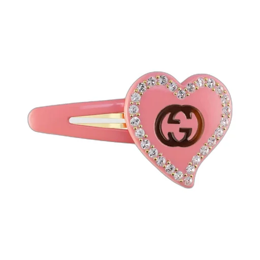Hair clip with GG and heart detail