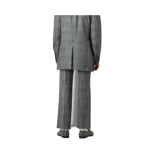 Horsebit check wool tailored trouser