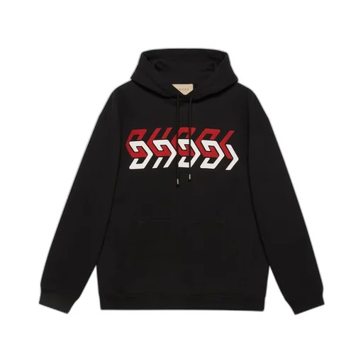 Jersey sweatshirt with Gucci mirror print