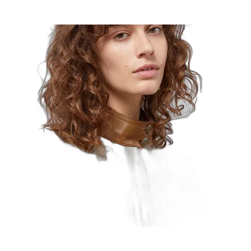 GG canvas jacket with leather trim