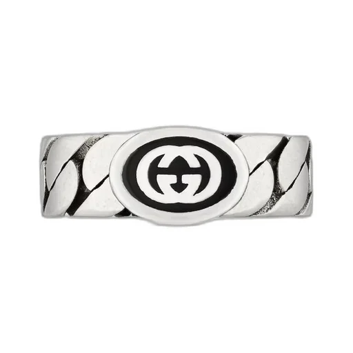 Wide Gucci Interlocking ring