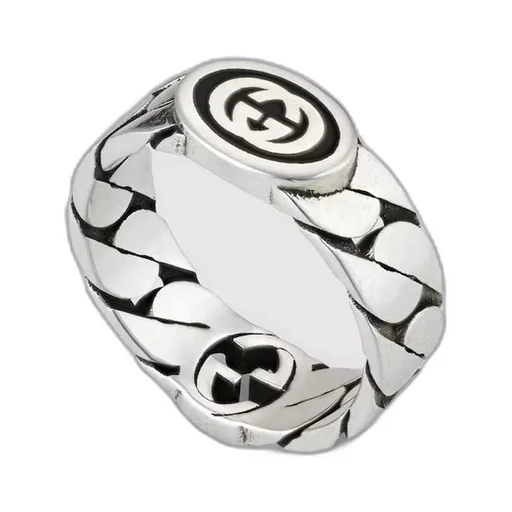 Wide Gucci Interlocking ring